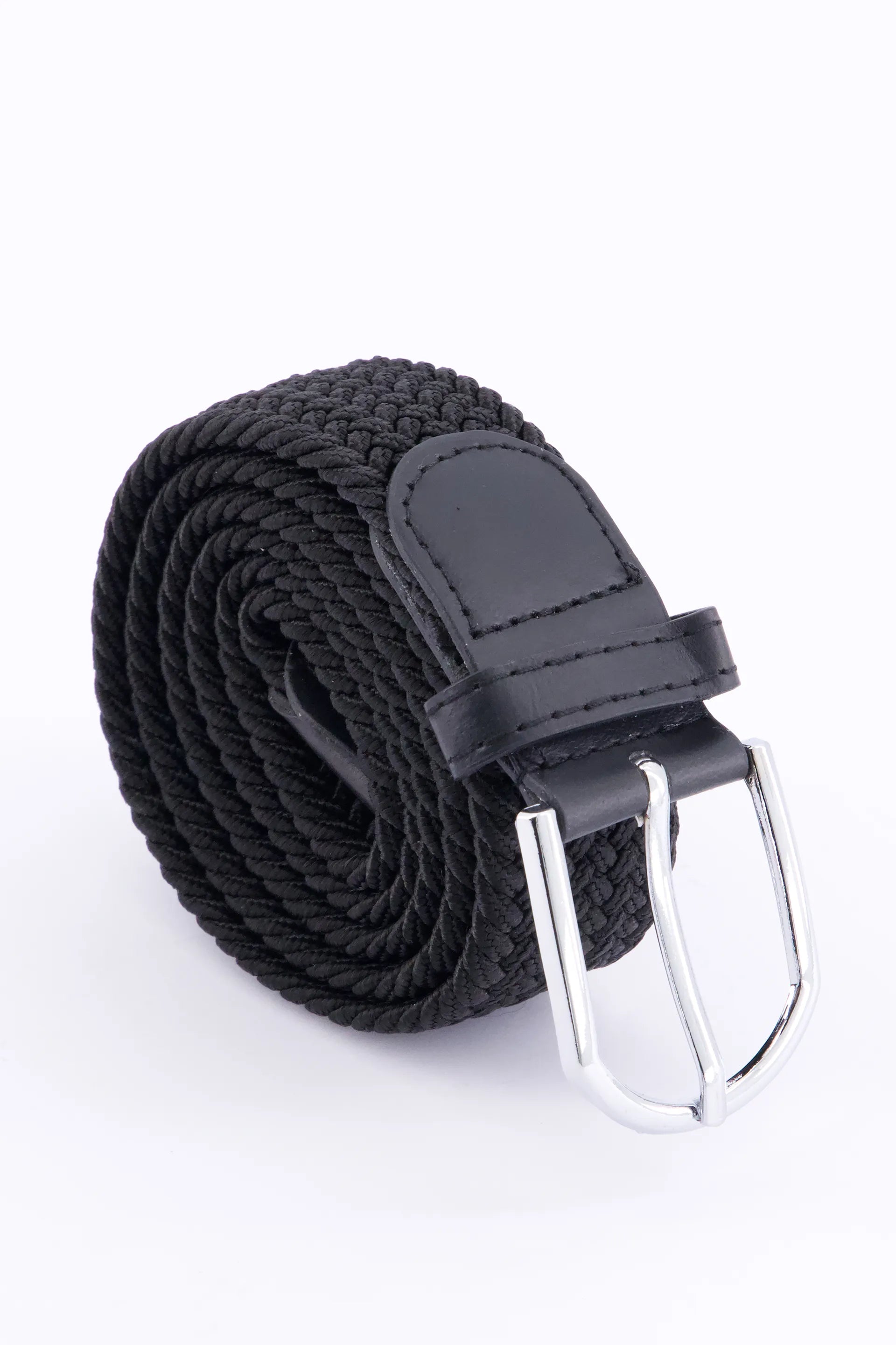 Braided Canvas Belt Men Canvas Belt Fall 2024 COUGAR C (Fall 2024) FSZ Black