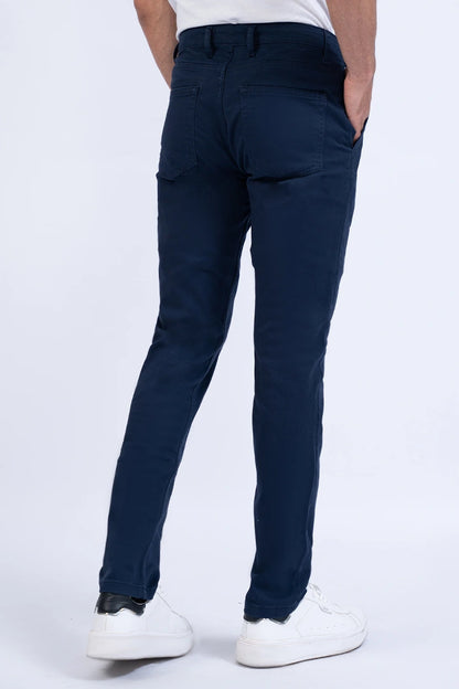 Navy Slim Fit Chino Pants Men Chino Summer V-2 2024 URBAN STATION COUGAR   