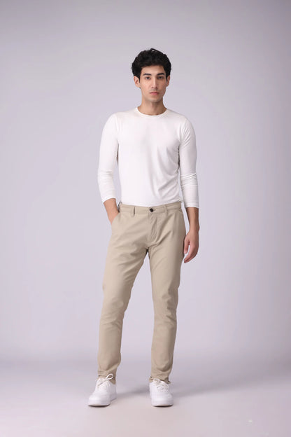 Slim Fit Chino Pants Men Chino Fall 2024 Core Comfort COUGAR- (Men Fall 2024)   