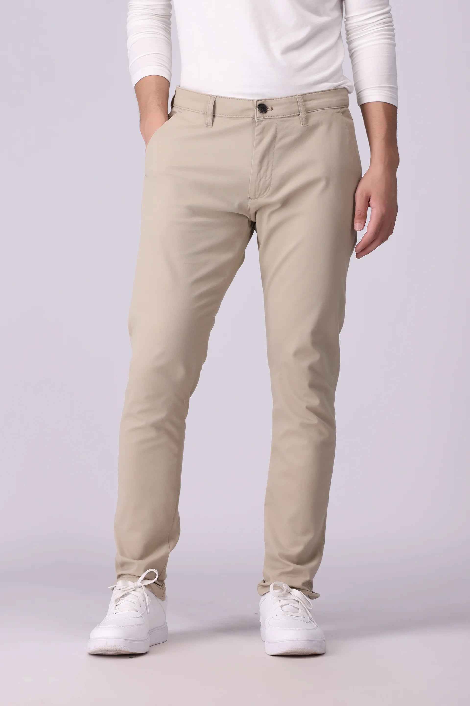 Slim Fit Chino Pants Men Chino Fall 2024 Core Comfort COUGAR- (Men Fall 2024) 30 Grey 