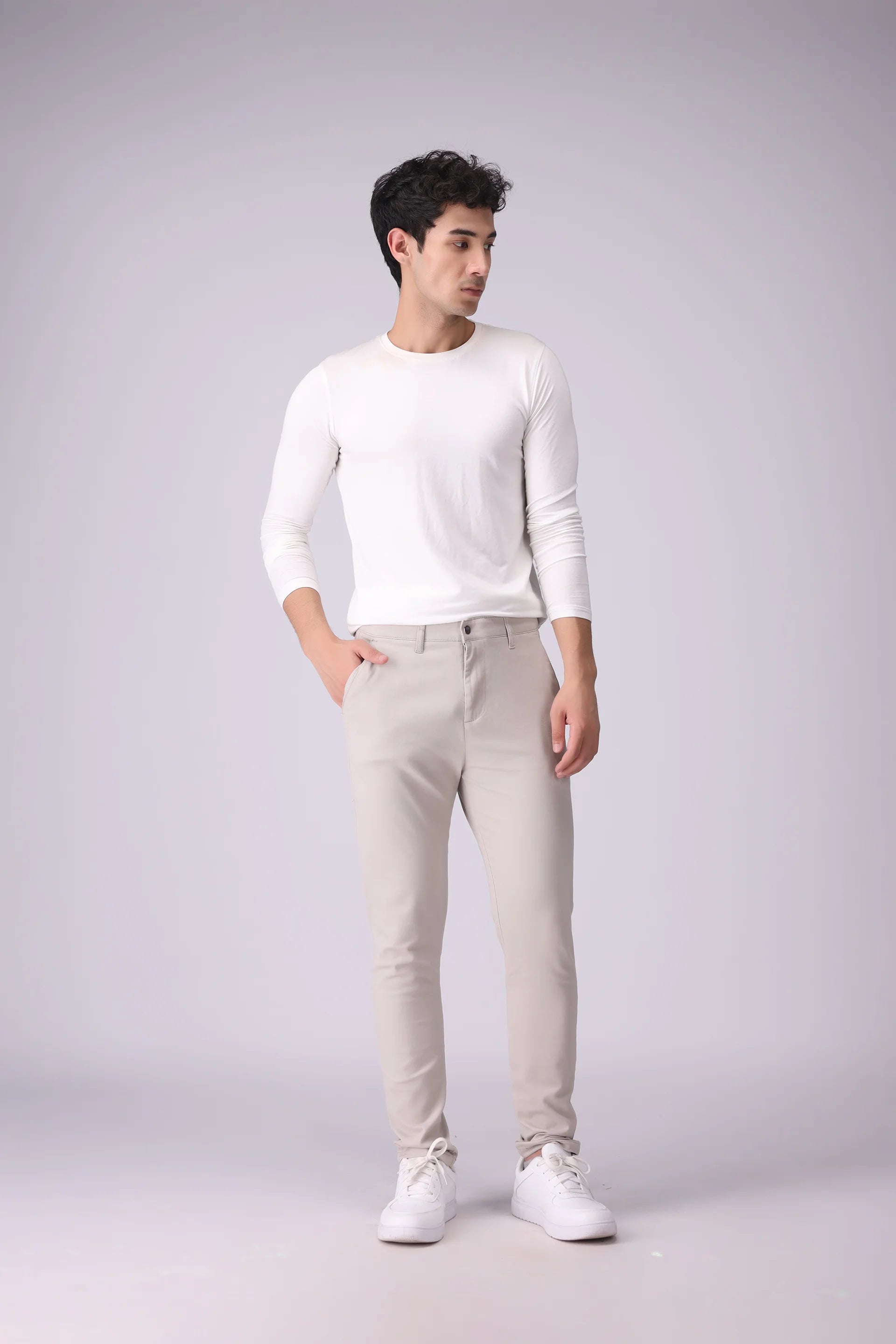 Skinny Fit Chino Pants Men Chino Fall 2024 Core Comfort COUGAR- (Men Fall 2024)   