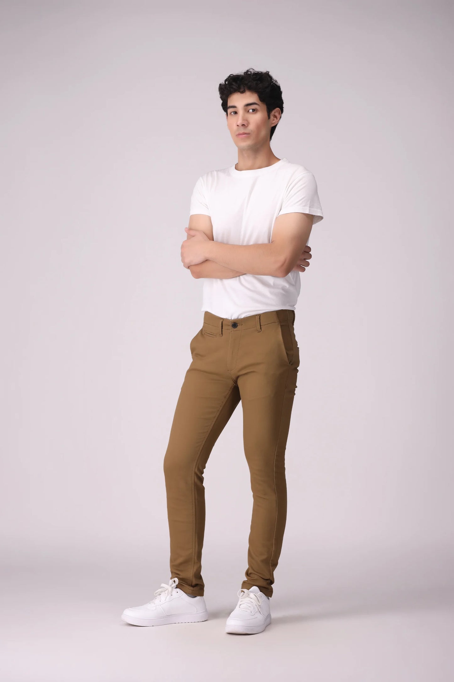 Slim Fit Chino Pants Men Chino Fall 2024 Core Comfort COUGAR- (Men Fall 2024)