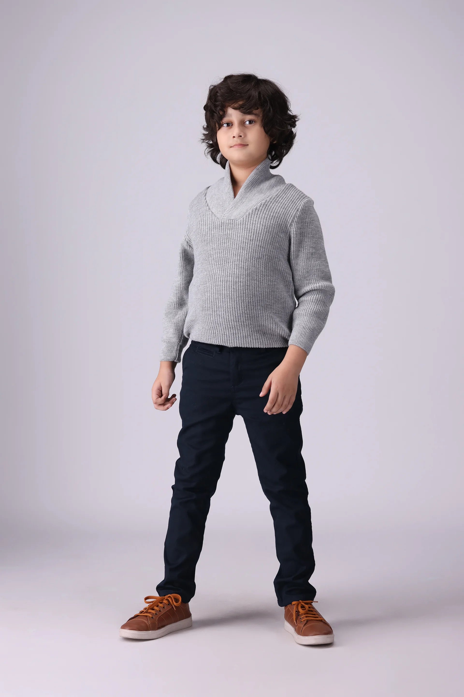 Slim Fit Chino Pants Boy Chino Fall 2024 COUGAR- (Boy Junior Fall 2024)   