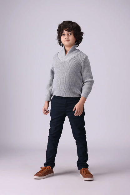 Slim Fit Chino Pants Boy Chino Fall 2024 COUGAR- (Boy Junior Fall 2024)   