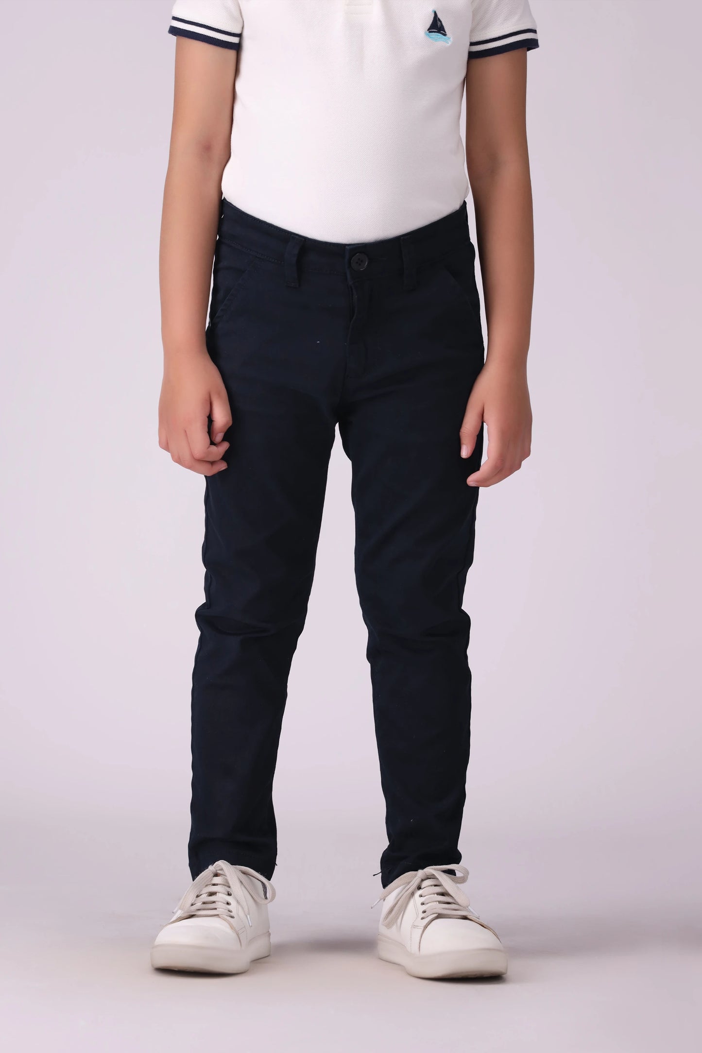 Slim Fit Chino Pants Boy Chino COUGAR (S V-1 2025) 5-6 Y Navy Boy