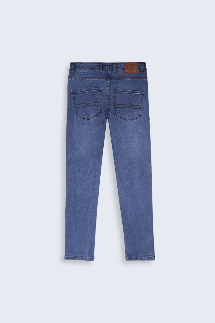 Dark Blue Slim Fit Jeans Men Jean Fall 2024 COUGAR- (Men Fall 2024)   