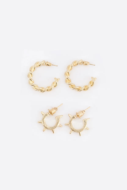 Hoop Earrings- Set of 6 Women Ear Ring Set Fall 2024 COUGAR C (Fall 2024)