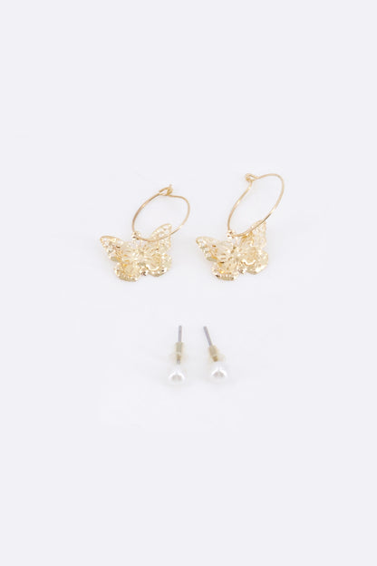 Stud and Hoop Earrings- Set of 6 Women Ear Ring Set Fall 2024 COUGAR C (Fall 2024)