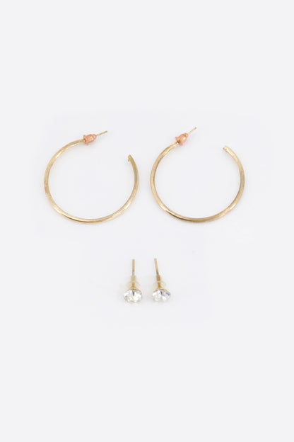 Stud and Hoop Earrings- Set of 6 Women Ear Ring Set Fall 2024 COUGAR C (Fall 2024)