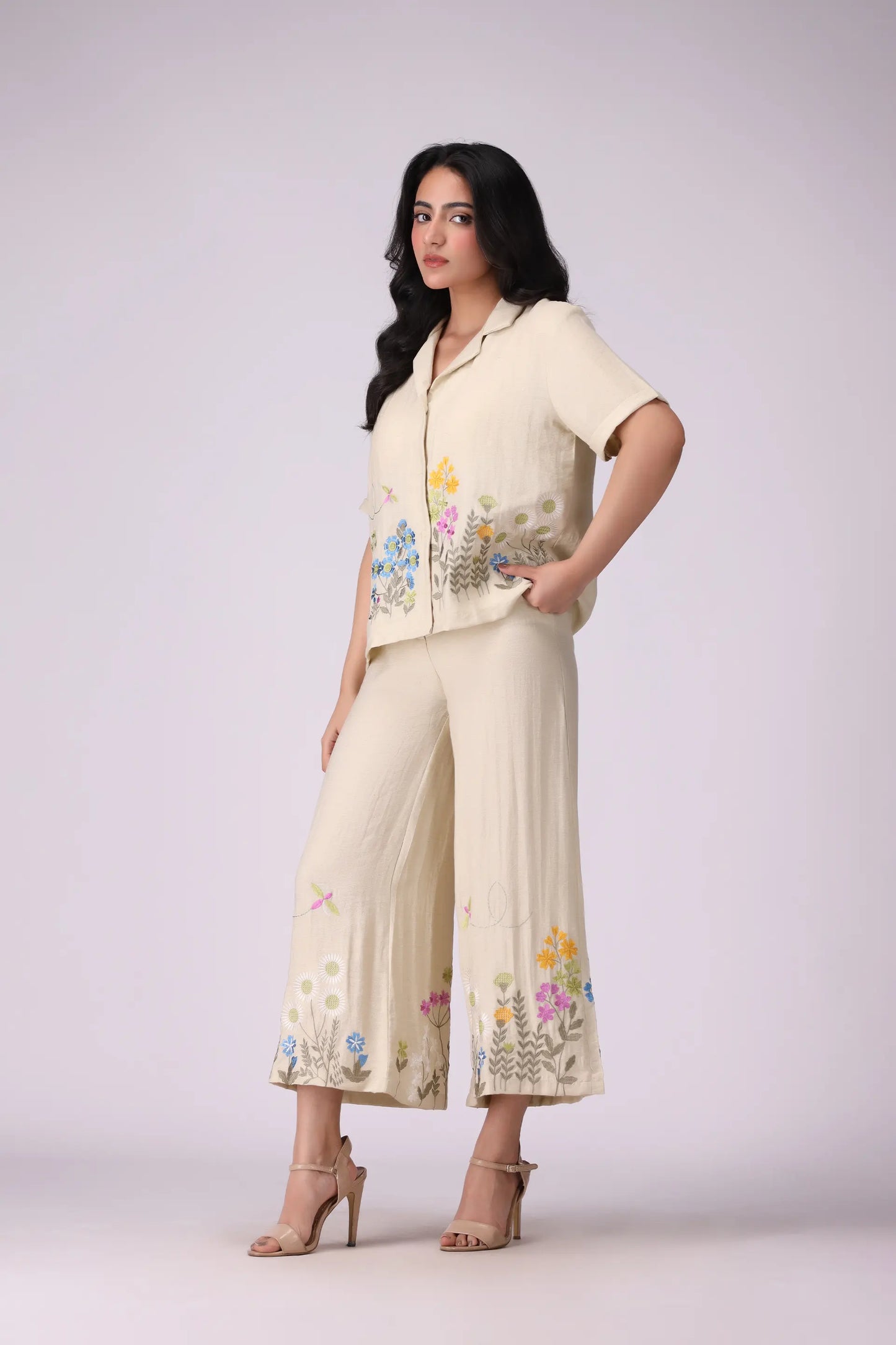 Resort Collar Embroidered Shirt Women Embroided Top COUGAR (S V-1 2025)