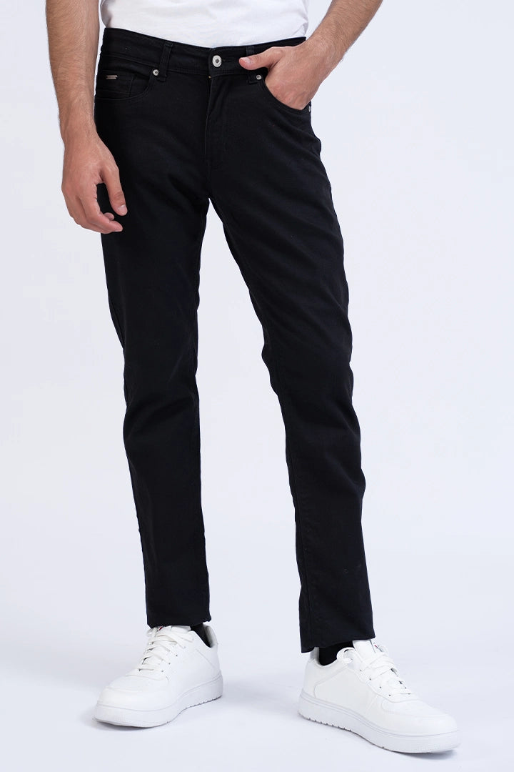 Black 5 Pocket Slim Fit Pants Men 5-Pocket Fall 2024 COUGAR- (Men Fall 2024) 30 Black 