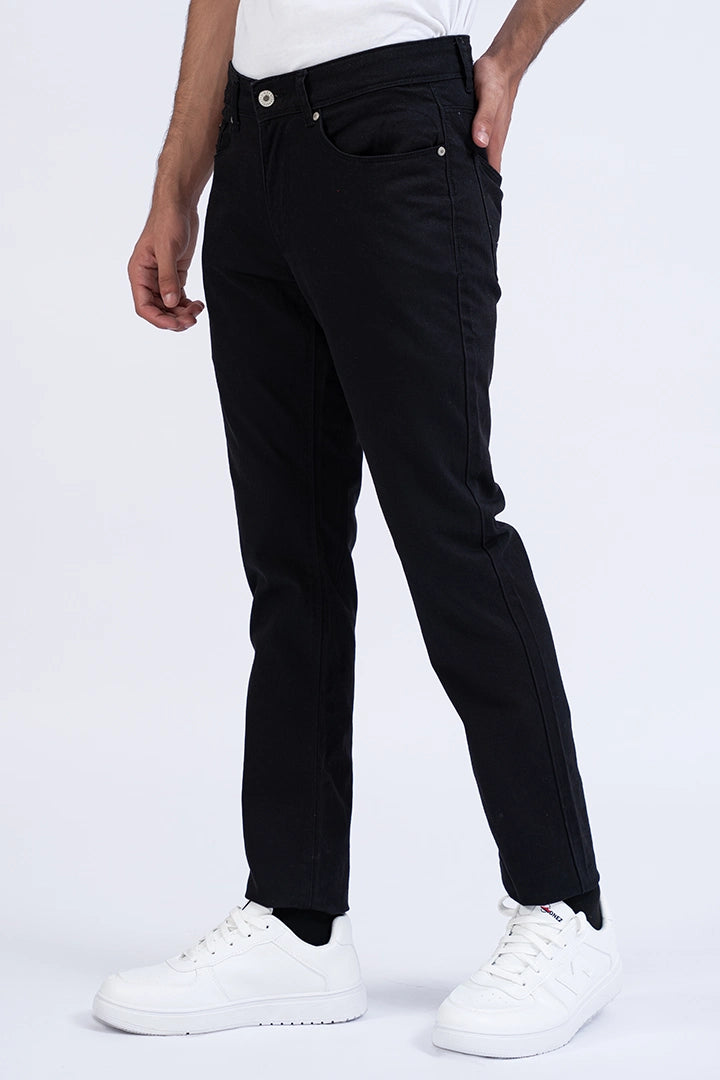 Black 5 Pocket Slim Fit Pants Men 5-Pocket Fall 2024 COUGAR- (Men Fall 2024)   