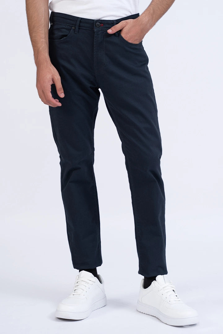 Navy 5 Pockets Slim Fit Pants Men 5-Pocket Fall 2024 COUGAR- (Men Fall 2024)