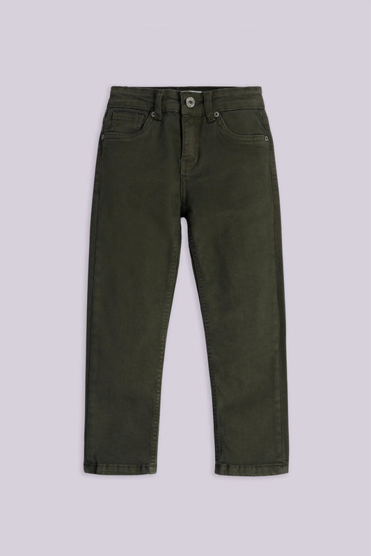 5 Pocket Pants Boy 5-Pocket Fall 2024 COUGAR- (Boy Junior Fall 2024) 5-6 Y Olive Boy