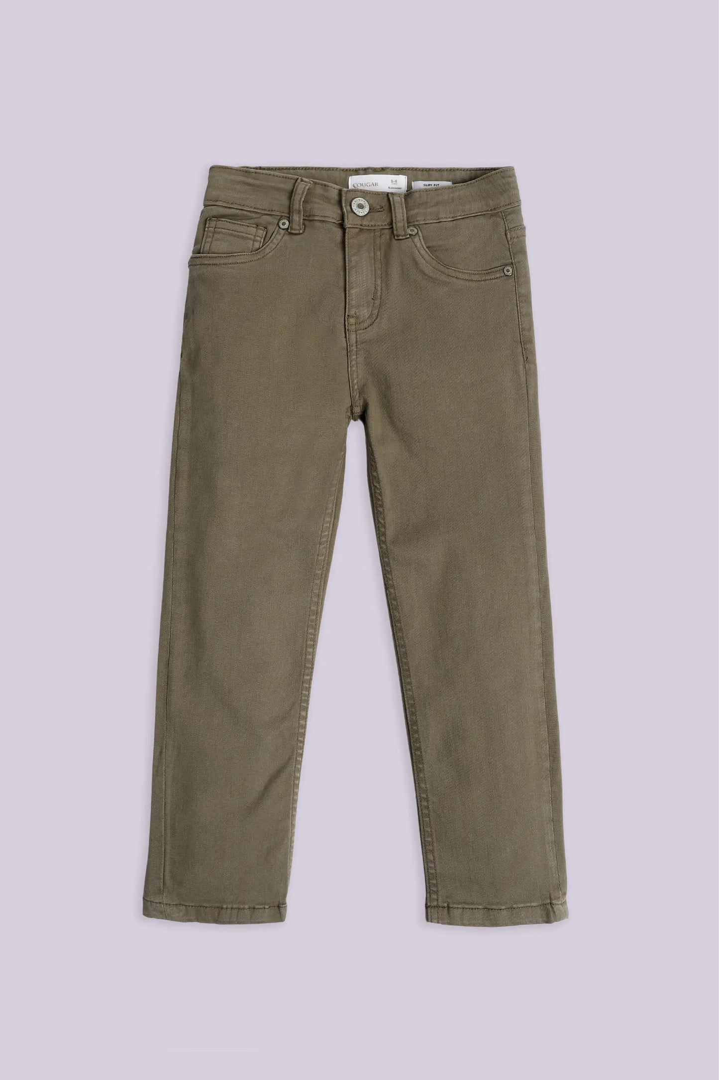 Slim Fit 5 Pocket Pants Boy 5-Pocket Fall 2024 COUGAR- (Boy Junior Fall 2024) 5-6 Y Brown Boy