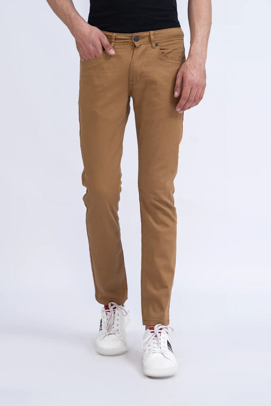 Camel Slim Fit 5 Pocket Pants Men 5-Pocket Summer V-1 2024 AURA COUGAR 30 Camel 