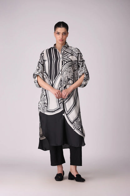 Silk Printed Long Tunic