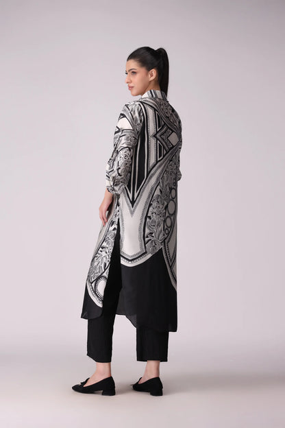 Silk Printed Long Tunic