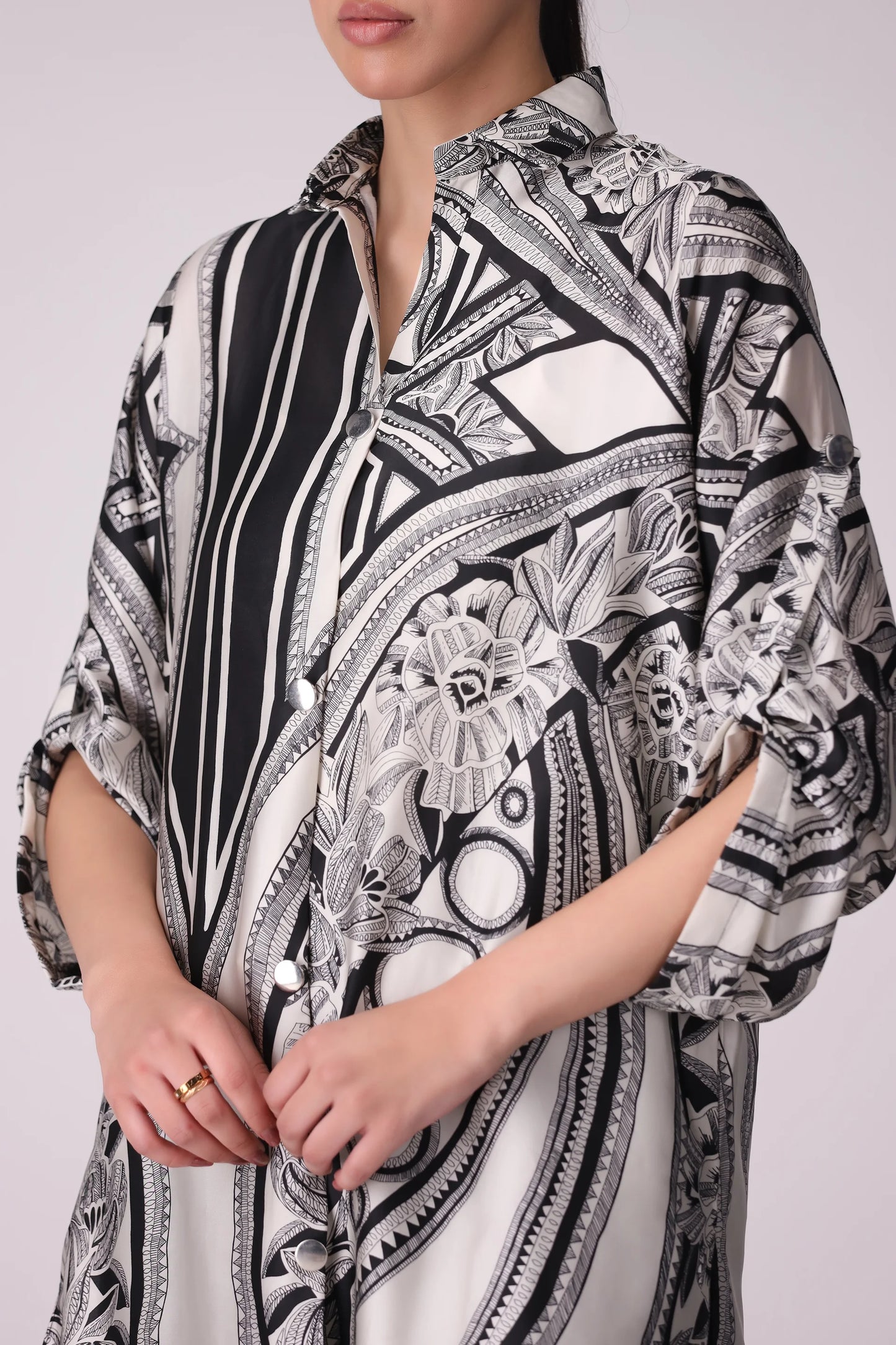 Silk Printed Long Tunic