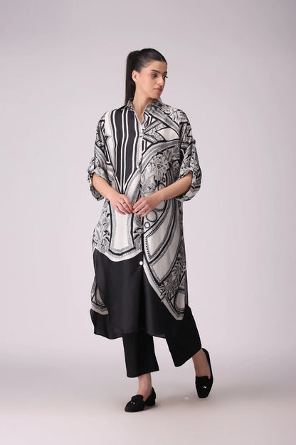 Silk Printed Long Tunic