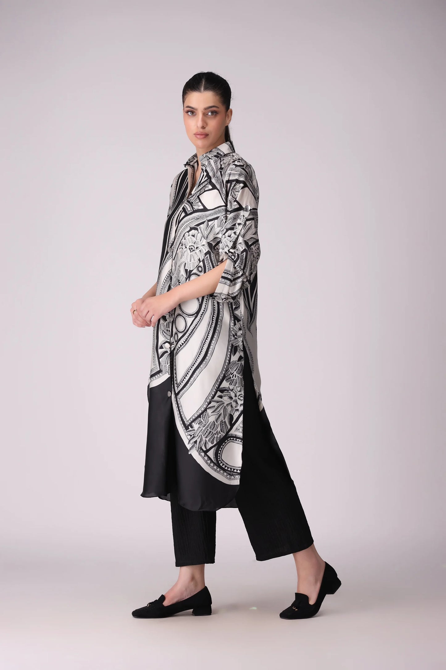 Silk Printed Long Tunic