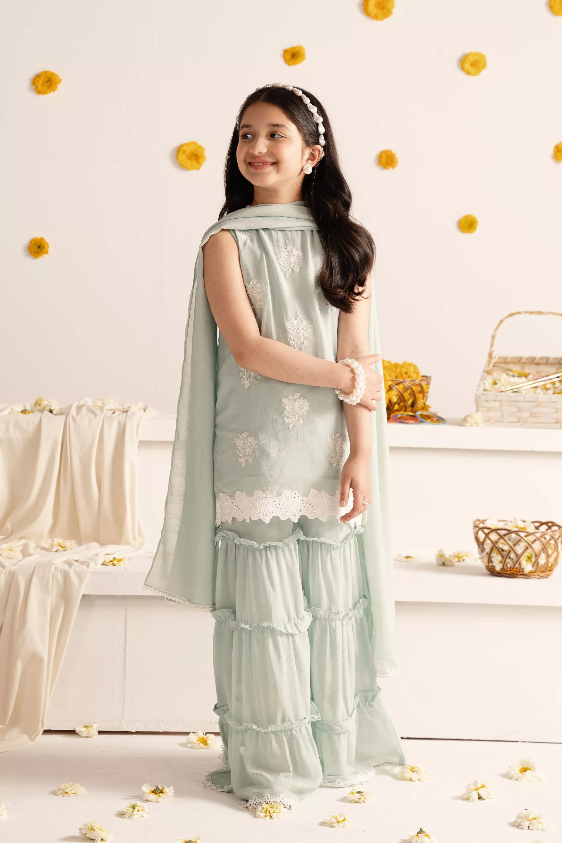 3 PC- Chiffon Suit Girl 3PC COUGAR Girl (S V-2 2025)