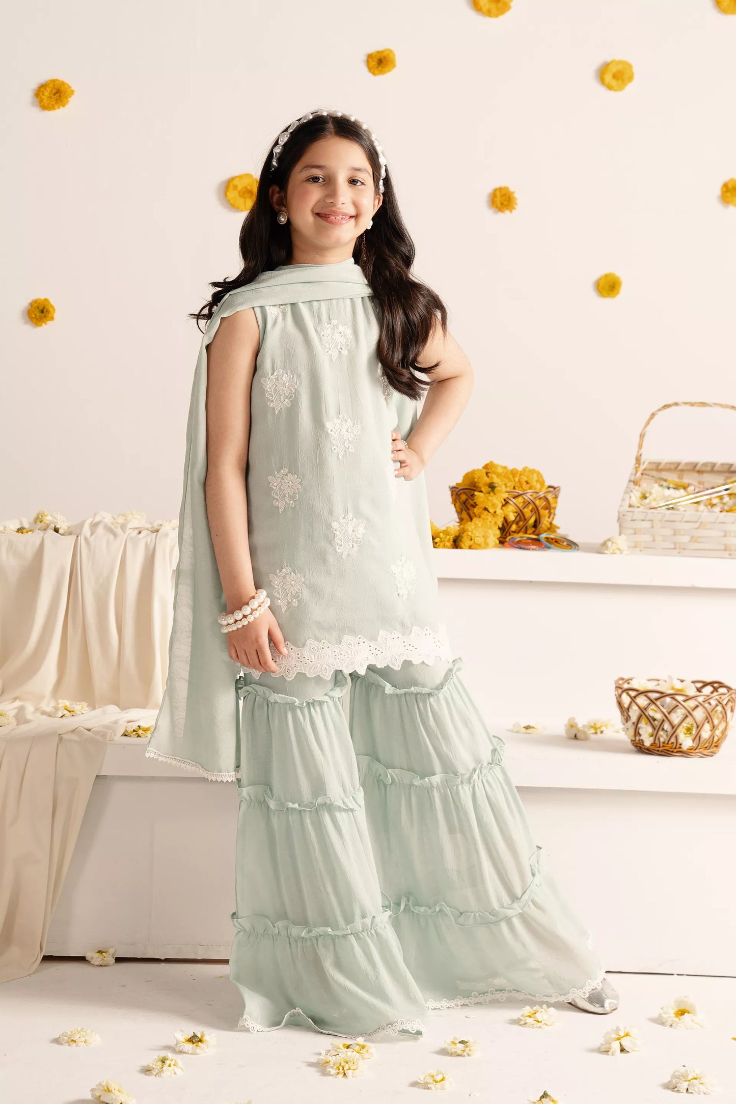 3 PC- Chiffon Suit Girl 3PC COUGAR Girl (S V-2 2025)