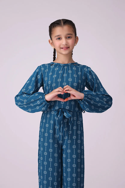 Printed Jumpsuit Girl Jump Suit COUGAR (S V-1 2025) 5-6 Y Teal Girl