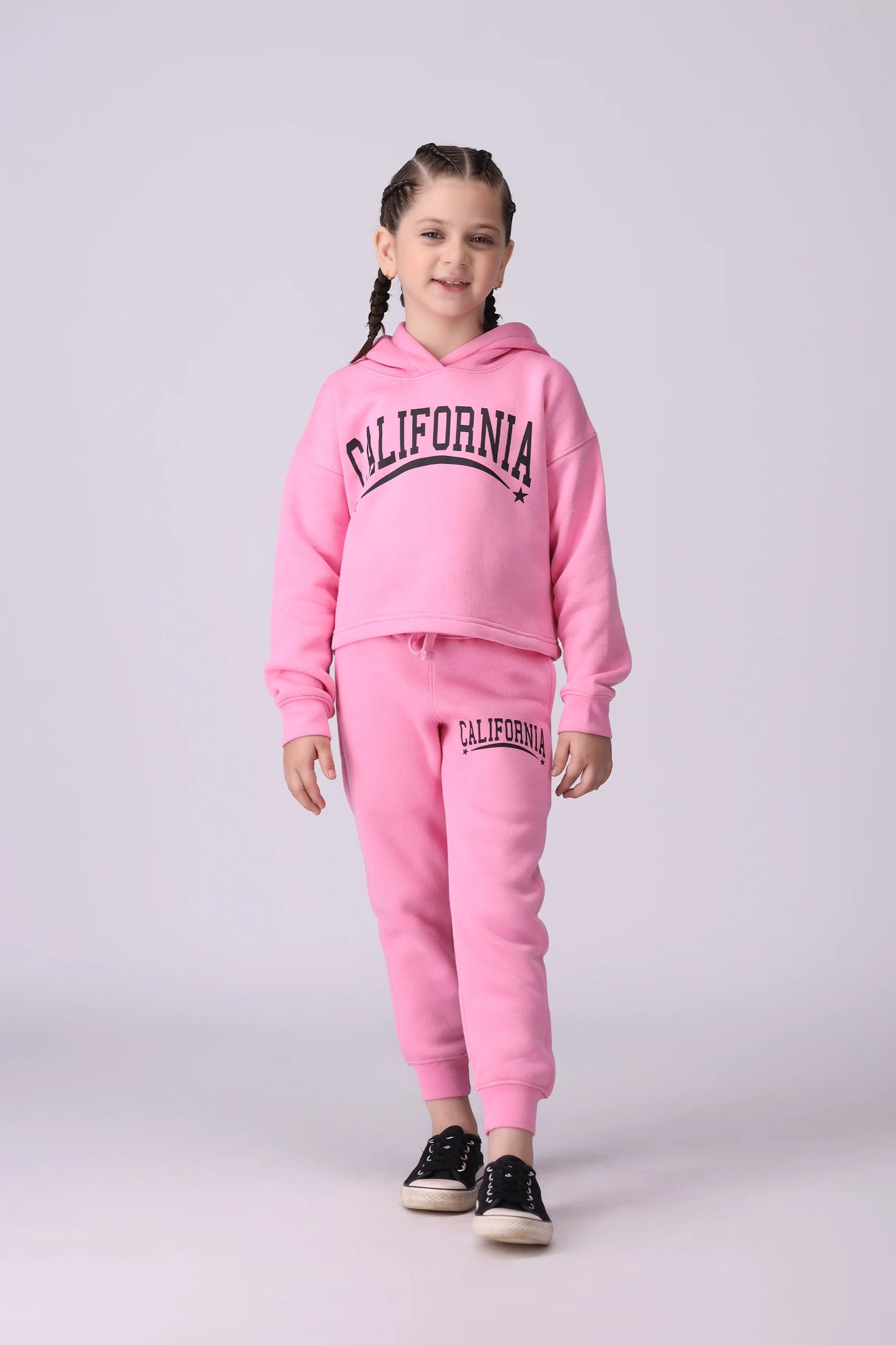 Text Printed Hoodie Girl Hood Winter 2024 COUGAR- (Girl Junior Winter 2024)   