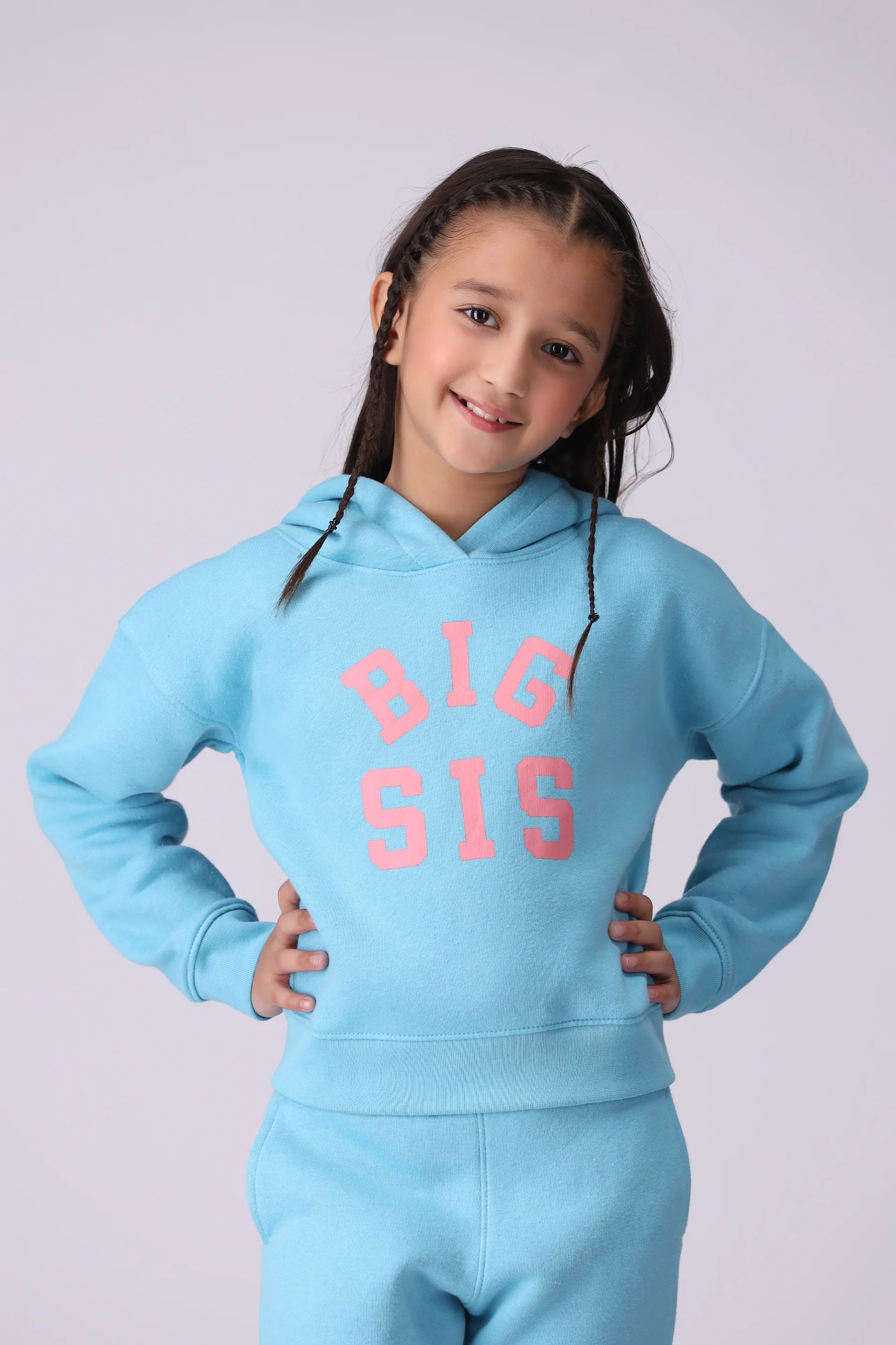 BIG SIS Hoodie Girl Hood Winter 2024 COUGAR- (Girl Junior Winter 2024) 5-6 Y Ferozi 