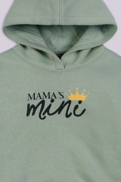 Mama's Mini Graphic Sweatshirt Girl Hood Winter 2024 COUGAR- (Girl Junior Winter 2024)   