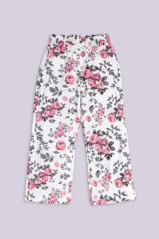 Straight Fit Printed Trousers Girl Trouser Fall 2024 COUGAR- (Girl Junior Fall 2024) 5-6 Y White Girl