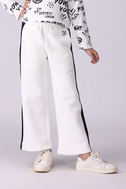 Paneled Jogger Waist Pants Girl Trouser Winter 2024 COUGAR- (Girl Junior Winter 2024) 5-6 Y White Girl