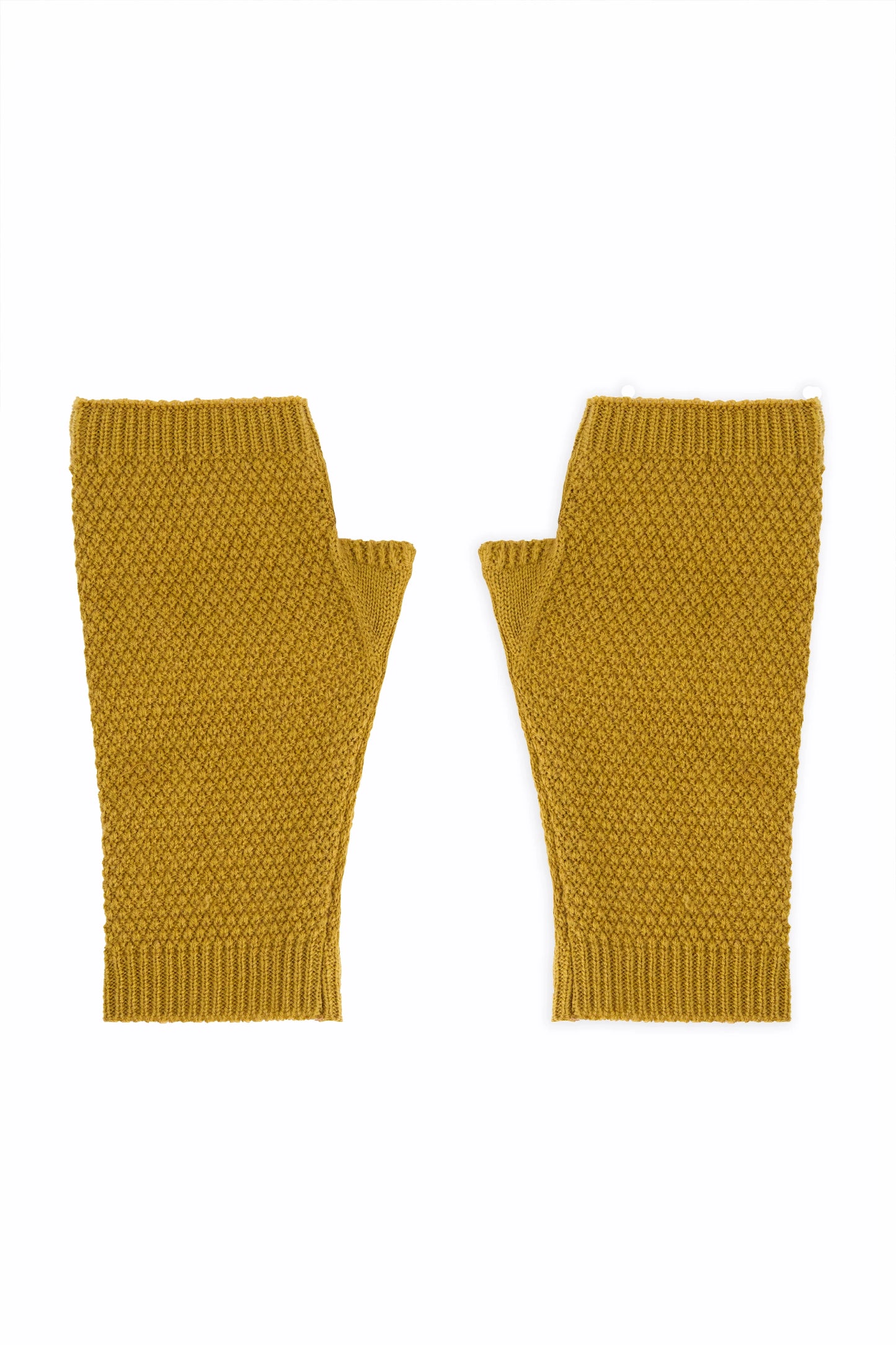 Textured Knit Fingerless Gloves Gloves Winter 2024 Knit Story COUGAR C (Winter 2024) FSZ Mustard