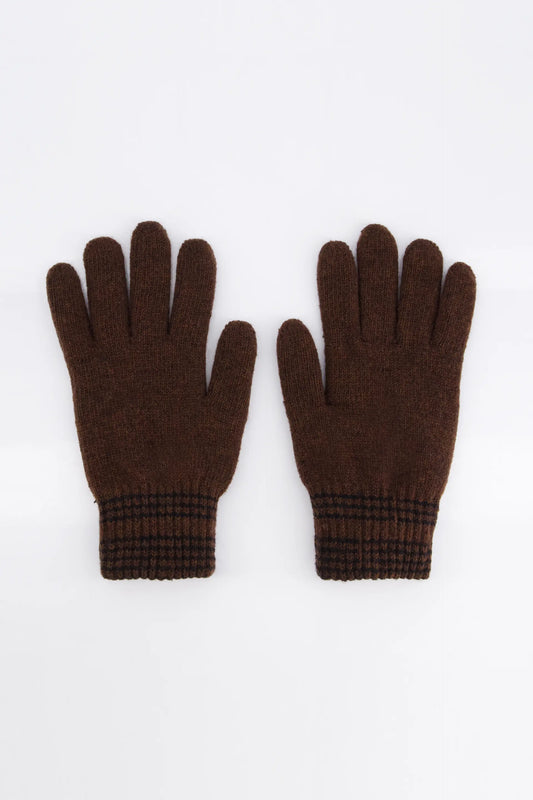 Basic Knitted Gloves Men Glove Winter 2024 Knit Story COUGAR C ( Winter 2024) FSZ Chocolate