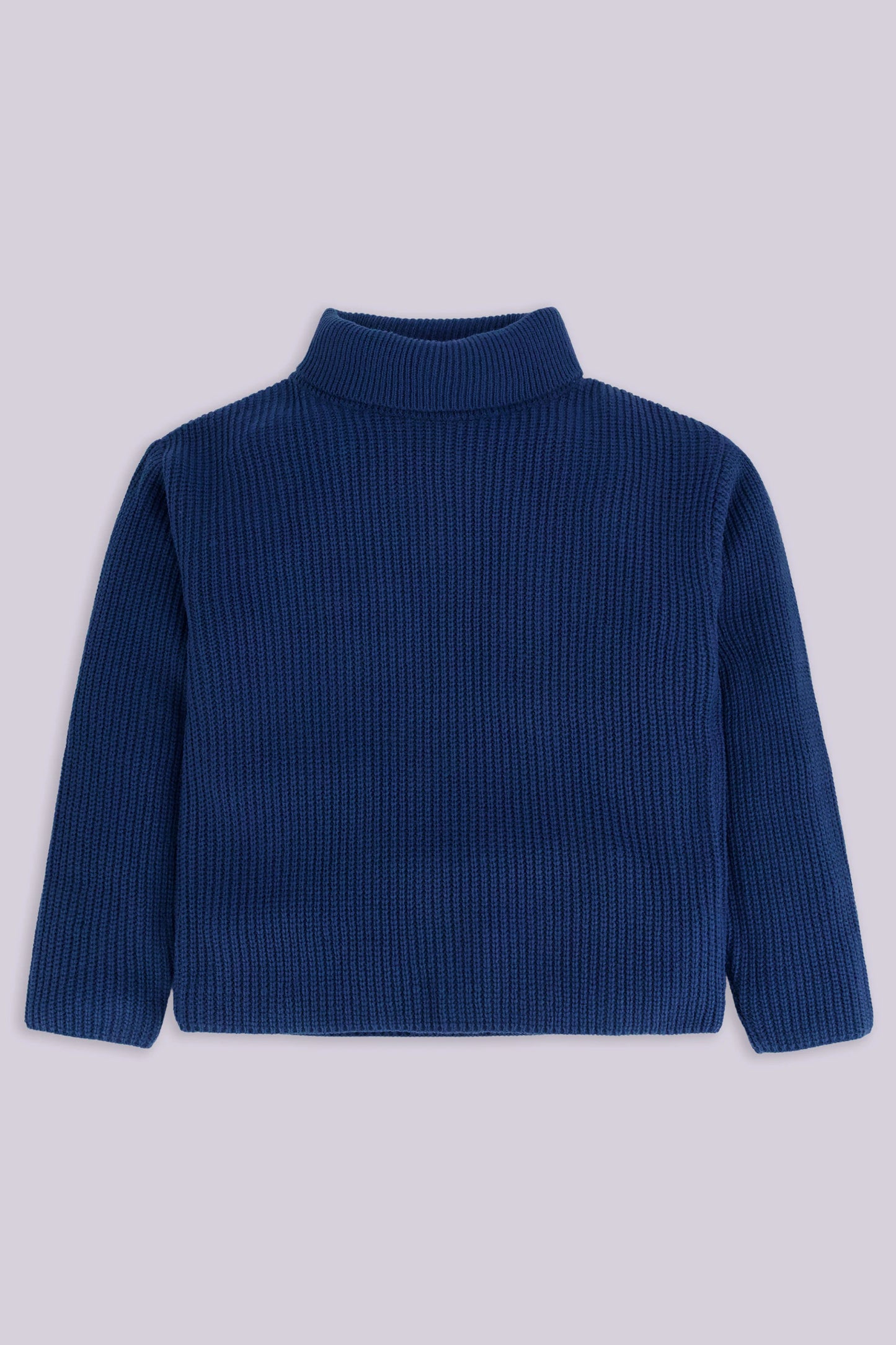 Roll Neck Knitted Sweater Girl Sweater Winter 2024 COUGAR- (Girl Junior Winter 2024) 5-6 Y Blue 