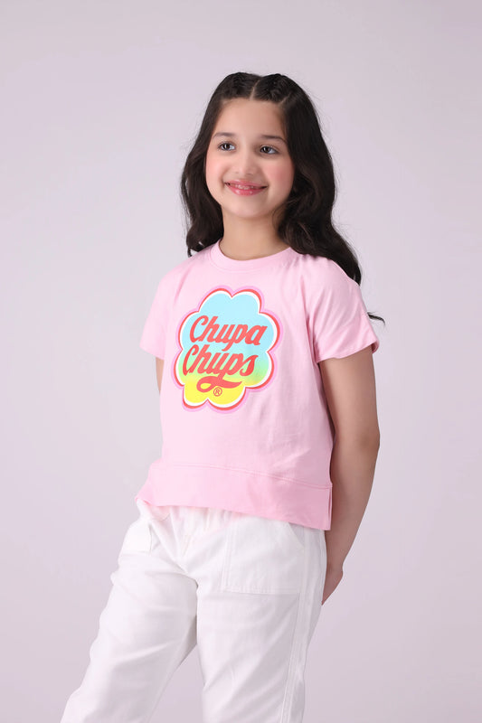 Graphic T-Shirt Girl Tee COUGAR (S V-1 2025) 5-6 Y Pink Girl