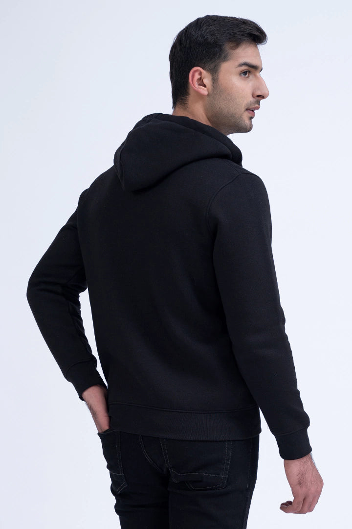 Black Zip-Up Hoodie Men Hoodie Winter 2023 Sportifall COUGAR   