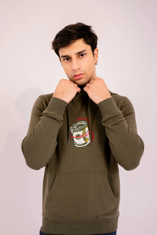 Embroidered Hoodie Men Hood Winter 2024 Knit Story COUGAR- (Men Winter 2024) S Green Men