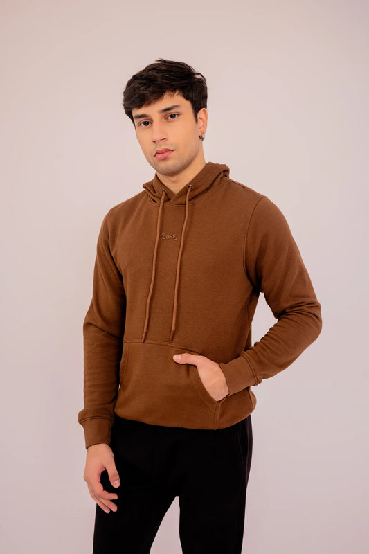 CORE Printed Hoodie Men Hood Winter 2024 Knit Story COUGAR- (Men Winter 2024) S Brown 