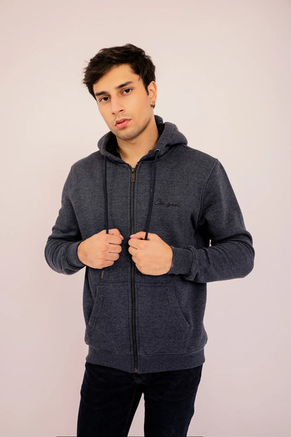 Cougar's Signature Zipper Hoodie Men Hood Winter 2024 Knit Story COUGAR- (Men Winter 2024) S Navy Men