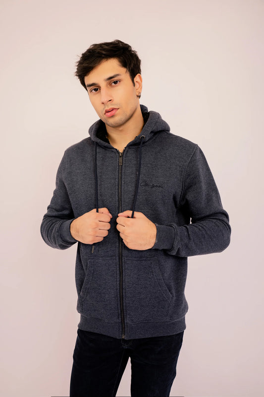 Cougar's Signature Zipper Hoodie Men Hood Winter 2024 Knit Story COUGAR- (Men Winter 2024) S Navy Men