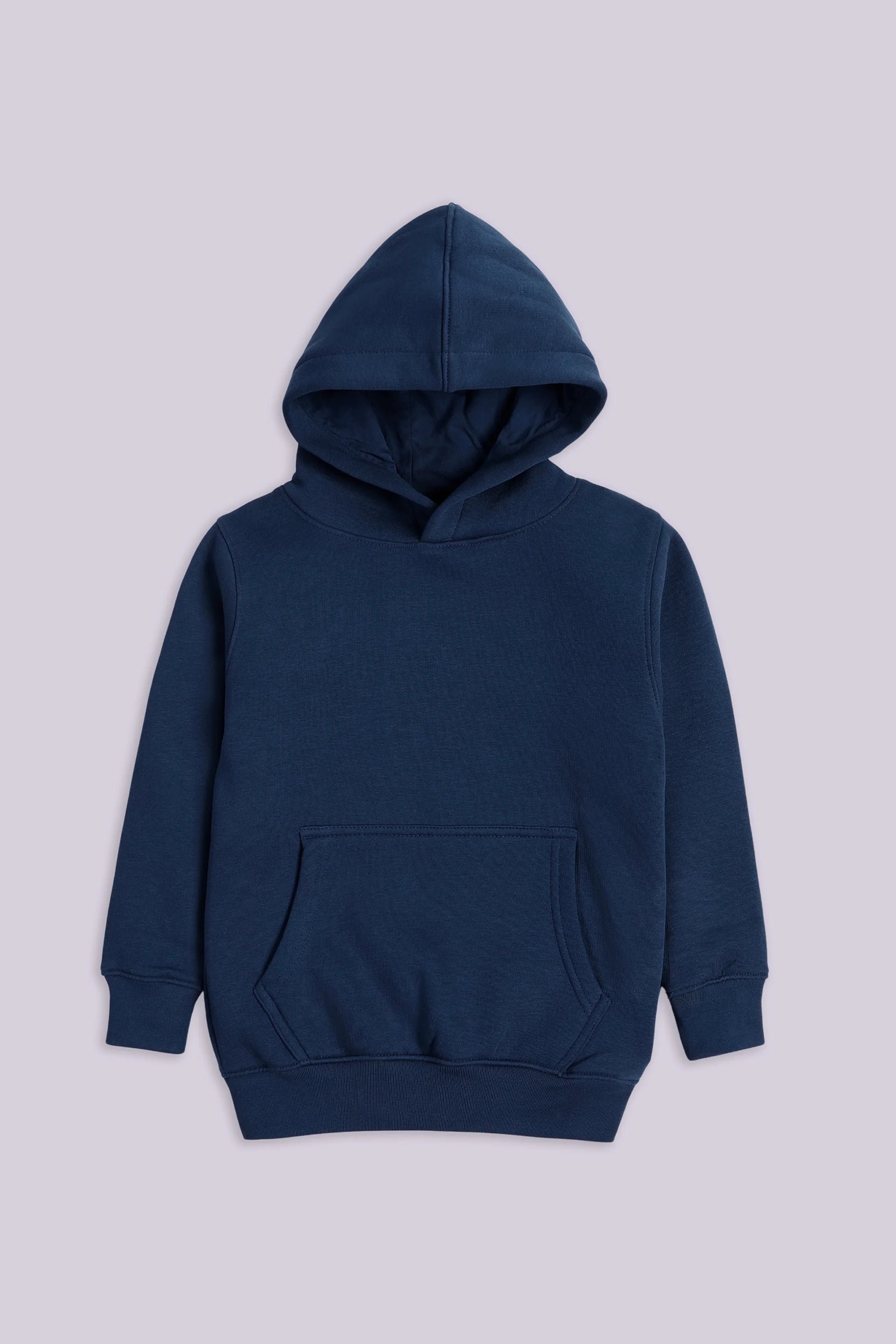 Basic Fleece Hoodie Boy Hood Winter 2024 COUGAR- (Boy Junior Winter 2024) 5-6 Y Blue Boy