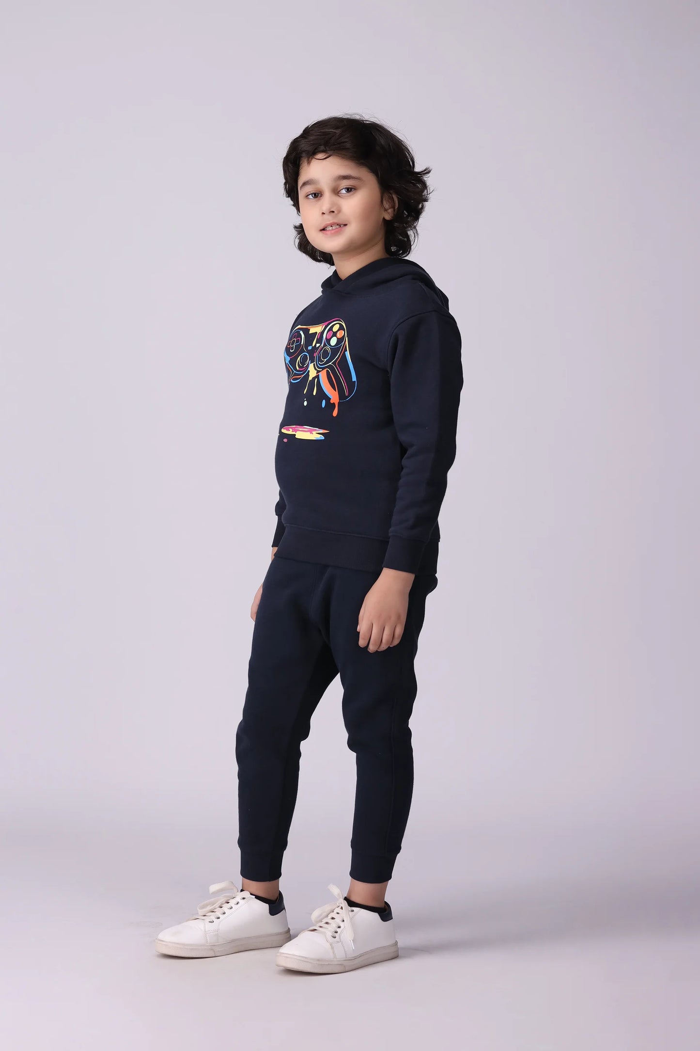 Graphic Pullover Hoodie Boy Hood Winter 2024 COUGAR- (Boy Junior Winter 2024)   