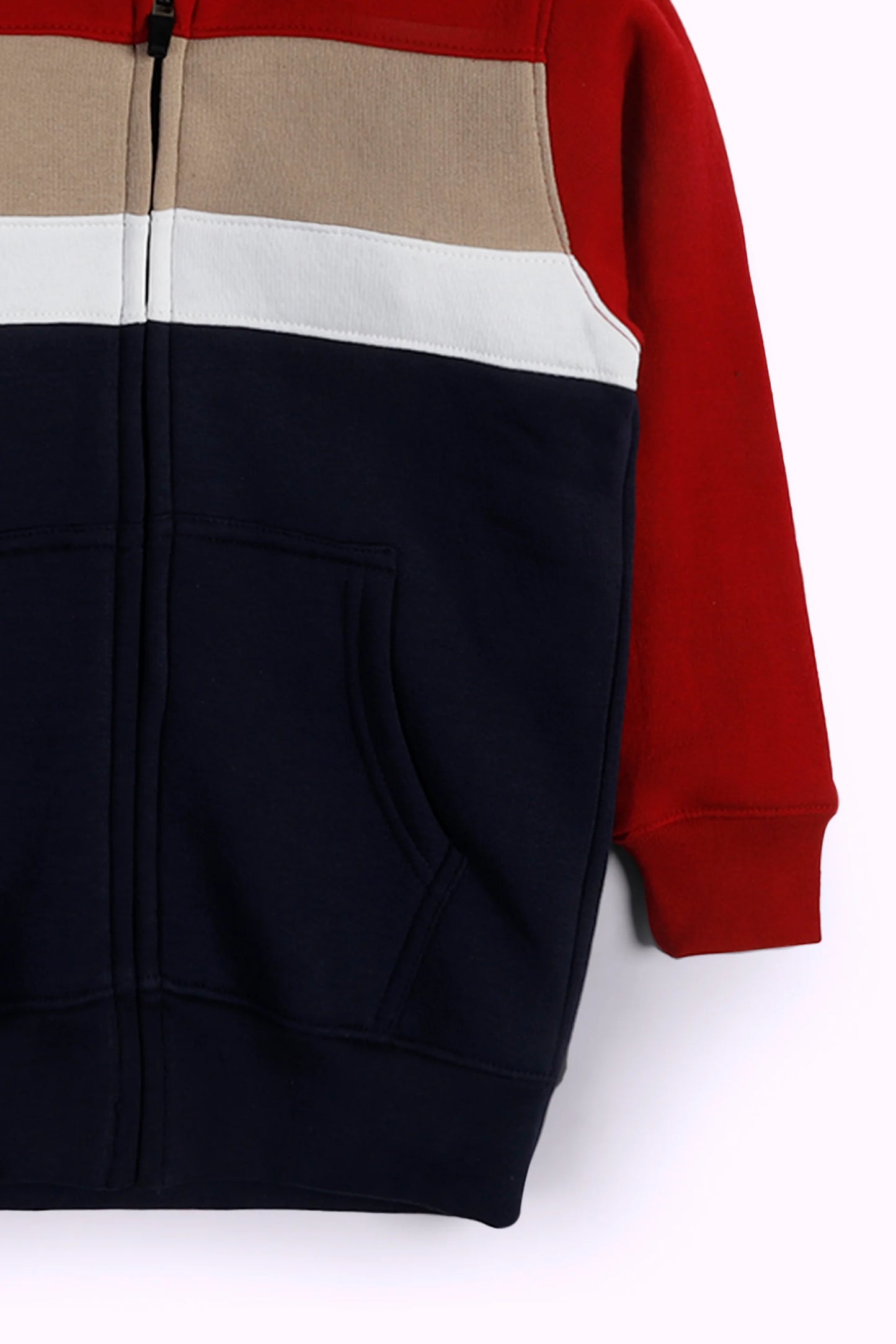 Color Block Zipper Hoodie