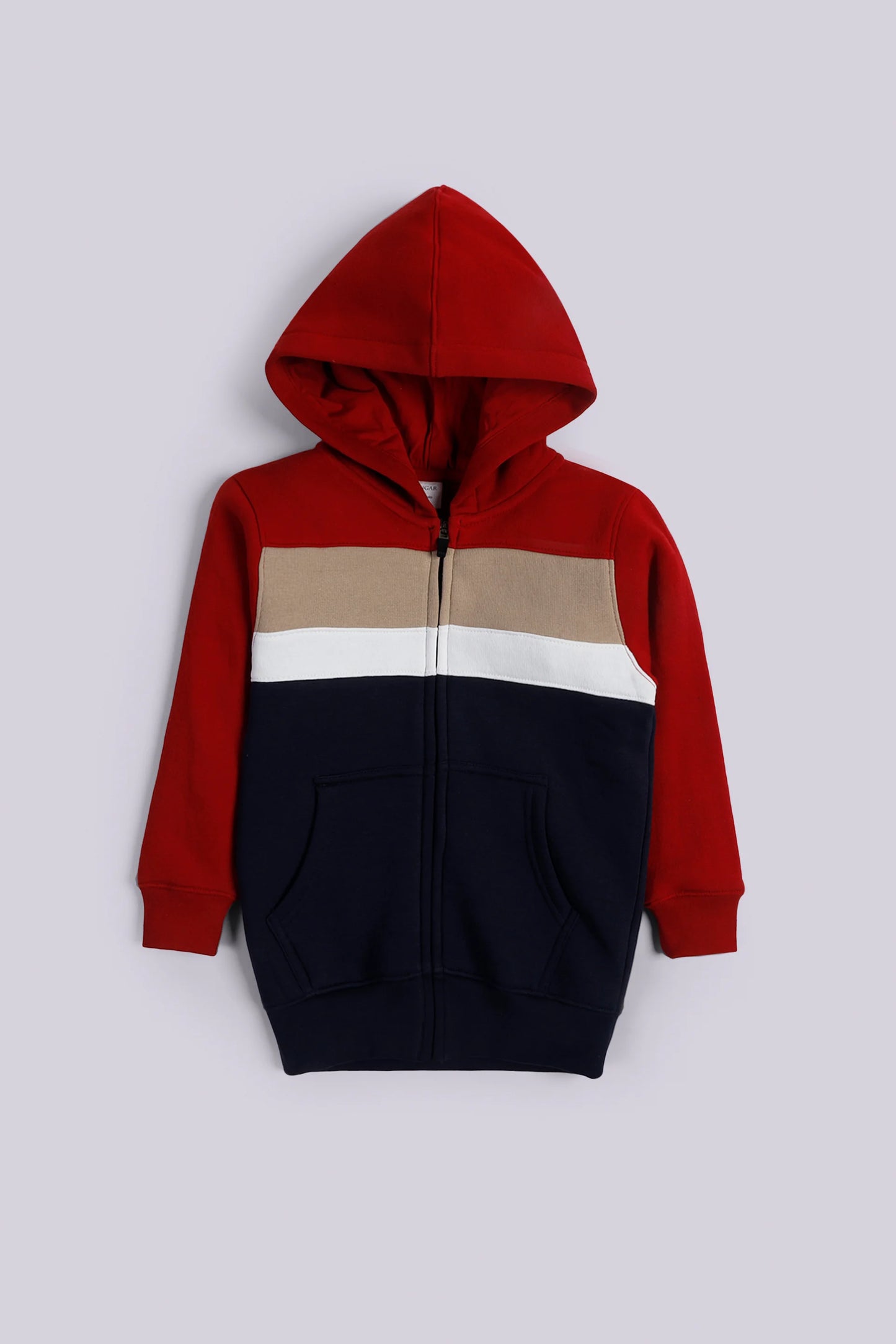 Color Block Zipper Hoodie