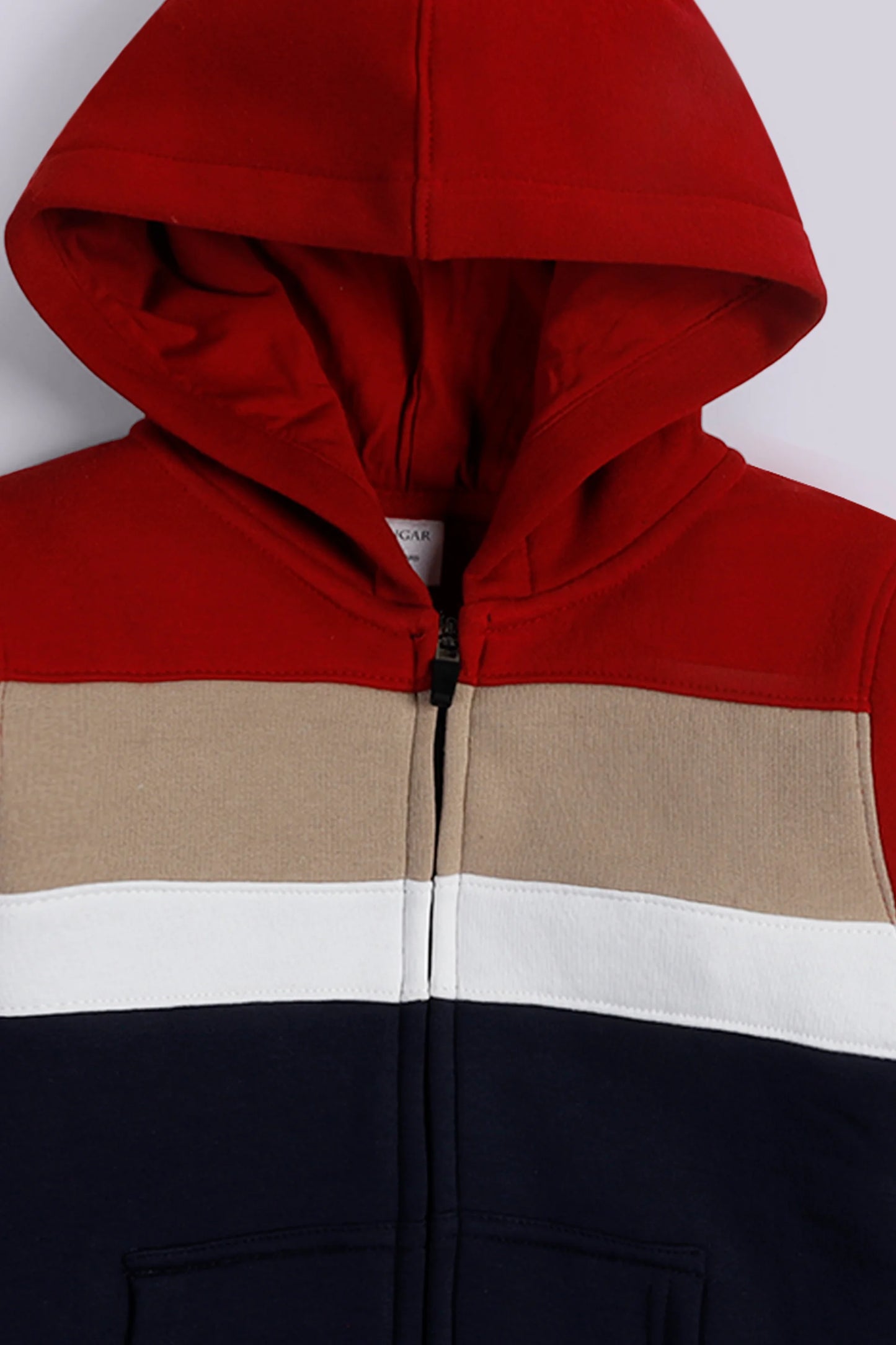 Color Block Zipper Hoodie