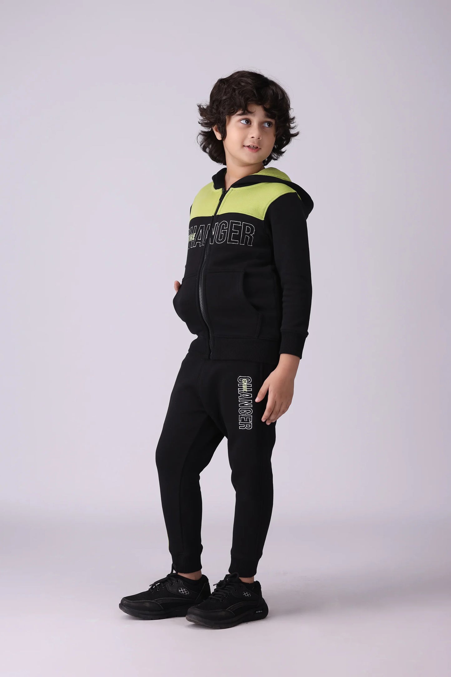 Color Block Zipper Hoodie Boy Hood Winter 2024 COUGAR- (Boy Junior Winter 2024)   