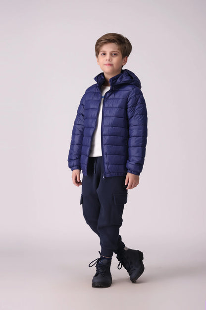 Puffer Jacket With Detachable Hood Boy Jacket Winter 2024 COUGAR- (Boy Junior Winter 2024)