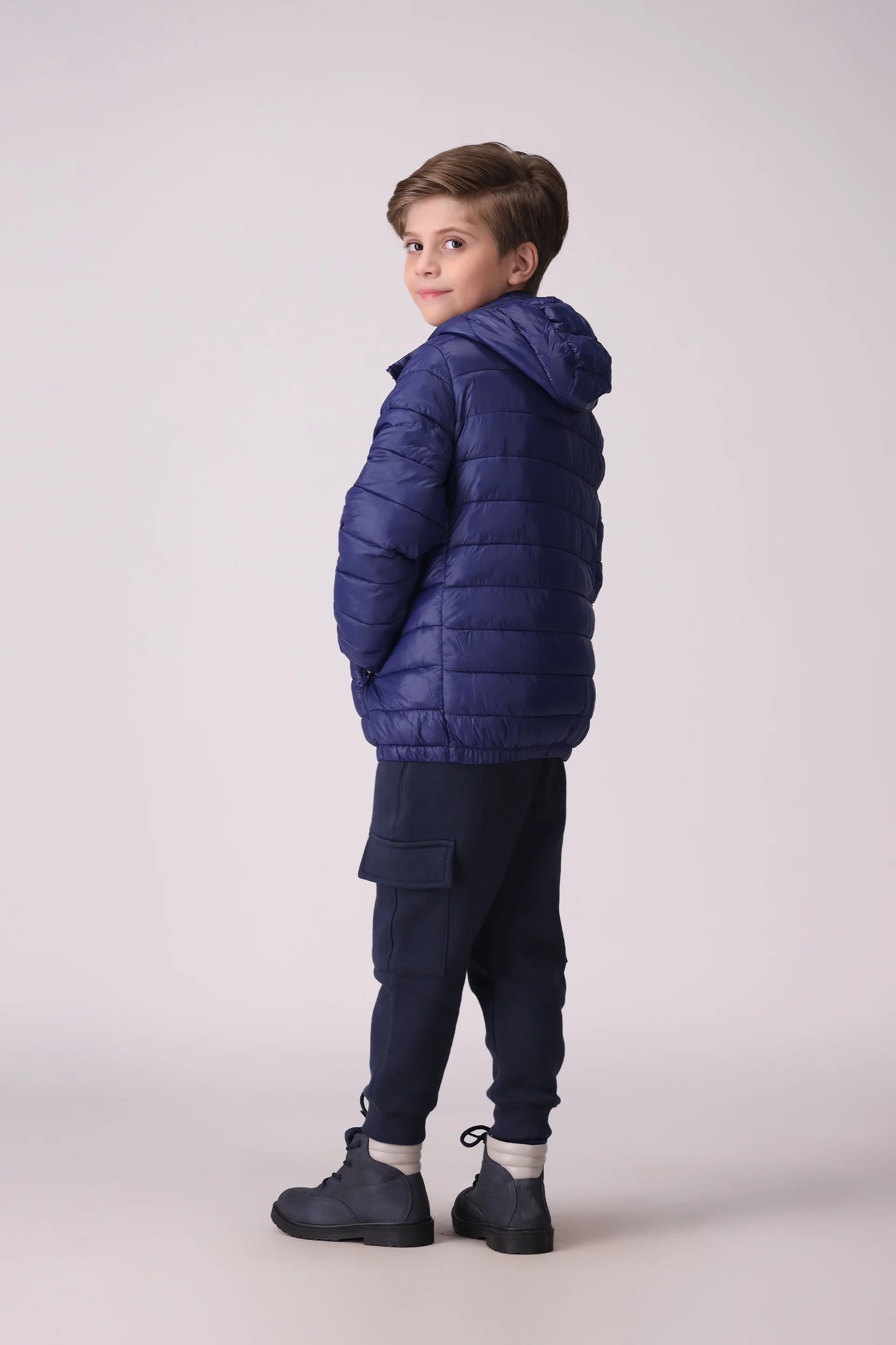 Puffer Jacket With Detachable Hood Boy Jacket Winter 2024 COUGAR- (Boy Junior Winter 2024)